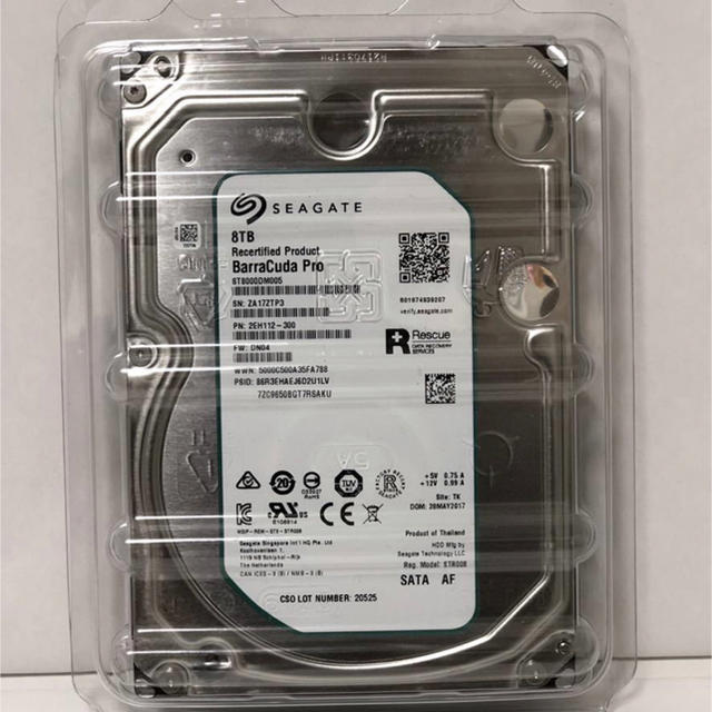 Seagate 内蔵型 3.5inch SATA HDD 8TB