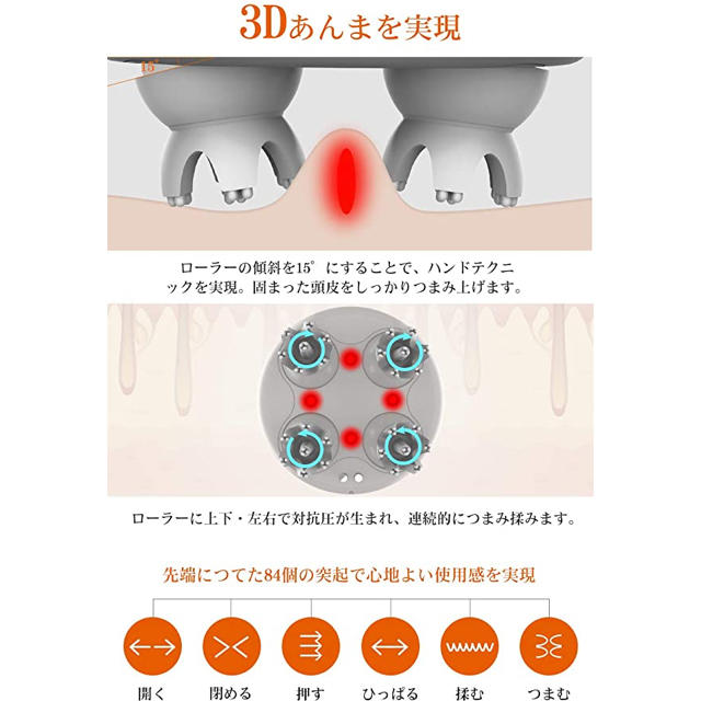 【新品未使用】頭皮マッサージ 電動ヘッドマッサージャー 1