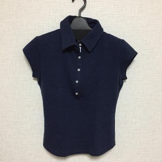 トミーガール(tommy girl)の値下げ！tommy girl 紺色 半袖 ポロシャツ(ポロシャツ)