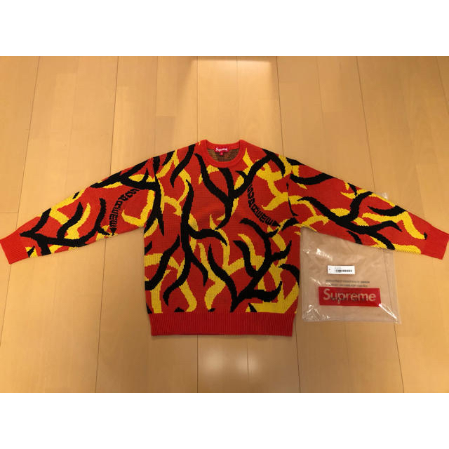 supreme tribal camo sweater 赤　カモ　迷彩　ニット