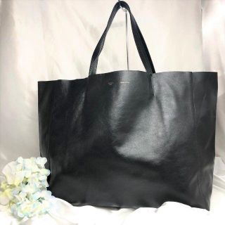 セリーヌ(CELINE)の美品★　セリーヌ　トートバッグ　ホリゾンタル カバ　ブラック(トートバッグ)