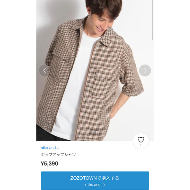 niko and...(ニコアンド)のniko and... ジップアップシャツ メンズのトップス(シャツ)の商品写真