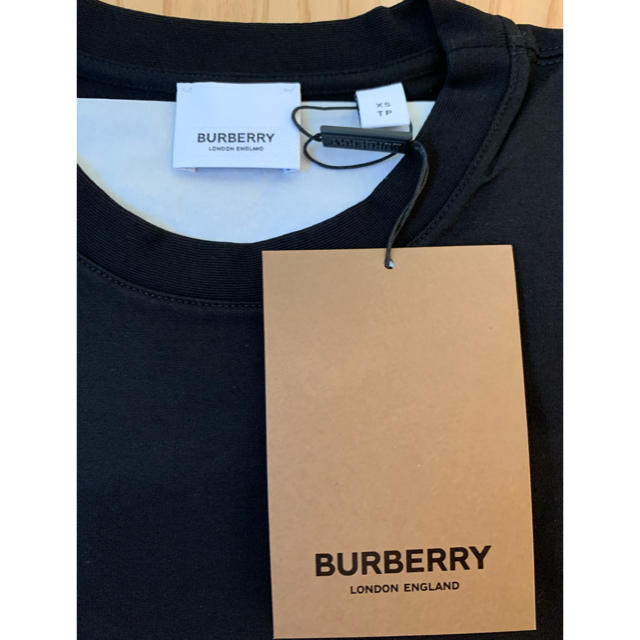 Burberry バーバリー ロゴTシャツ コットン XSサイズ ブラック