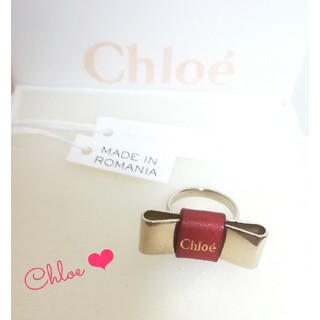 クロエ(Chloe)のChloe  【新品  未使用】 リボン赤 リング(リング(指輪))