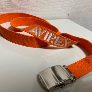 アヴィレックス(AVIREX)の♦︎DEPOT 限定♦︎AVIREX ベルト　ガシャ　オレンジ　ロゴ(ベルト)