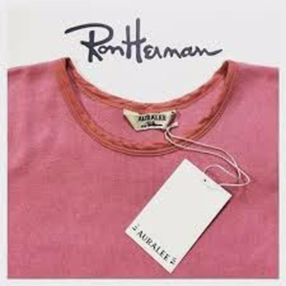 ロンハーマン(Ron Herman)のAURALEE×ronherman  tシャツ　ピンク(Tシャツ(半袖/袖なし))