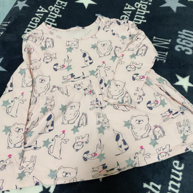 GAP Kids(ギャップキッズ)のキッズ✩アニマル柄カットソー キッズ/ベビー/マタニティのキッズ服女の子用(90cm~)(Tシャツ/カットソー)の商品写真