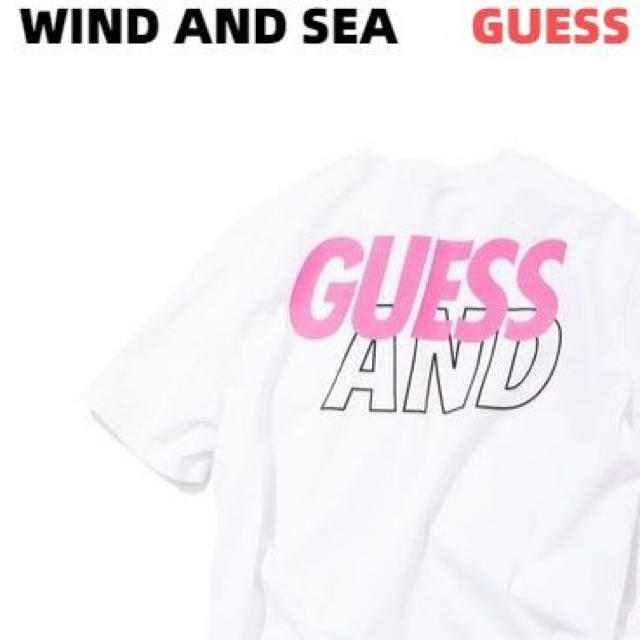 新品未使用タグ付き wind and sea × guess tシャツ 白 S