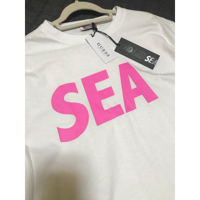 新品未使用タグ付き wind and sea × guess tシャツ 白 S