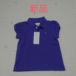 ラルフローレン(Ralph Lauren)の新品 ラルフローレン ポロシャツ パフスリーブ 紫 24M(Tシャツ/カットソー)