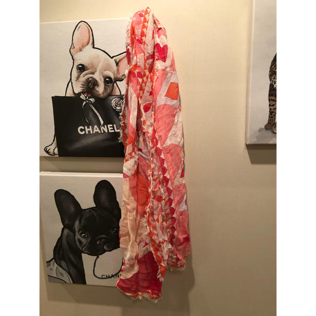 EMILIO PUCCI(エミリオプッチ)のエリミオプッチ　サマー　ストール　スカーフ　麻　フリンジ レディースのファッション小物(ストール/パシュミナ)の商品写真