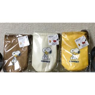 スヌーピー(SNOOPY)の新品　3セット　スヌーピー   保冷温　ペットボトルホルダー　SNOPPY(日用品/生活雑貨)