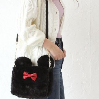 サミールナスリ(SMIR NASLI)の新品♡定価7090円 サミールナスリ ふわふわのショルダーバッグ  ミニーちゃん(ショルダーバッグ)