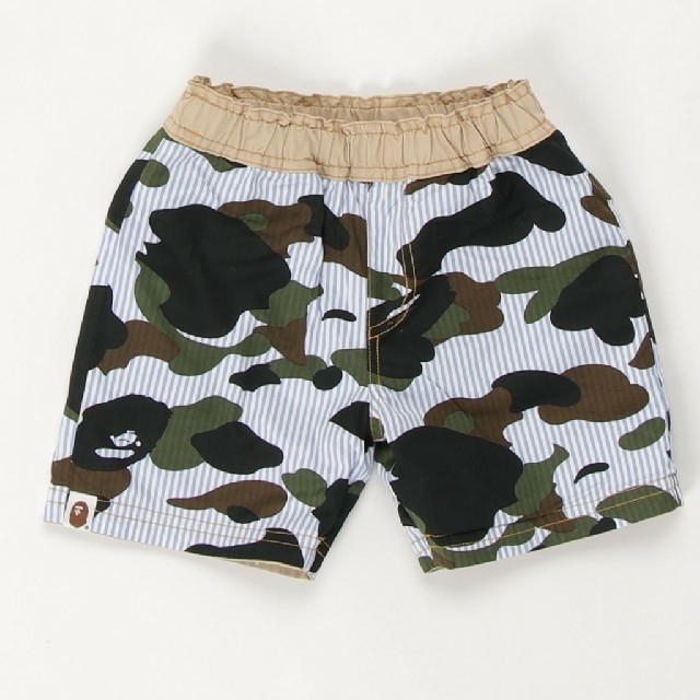 A BATHING APE(アベイシングエイプ)の1ST CAMO STRIPE REVERSIBLE SHORTS キッズ/ベビー/マタニティのキッズ服男の子用(90cm~)(パンツ/スパッツ)の商品写真