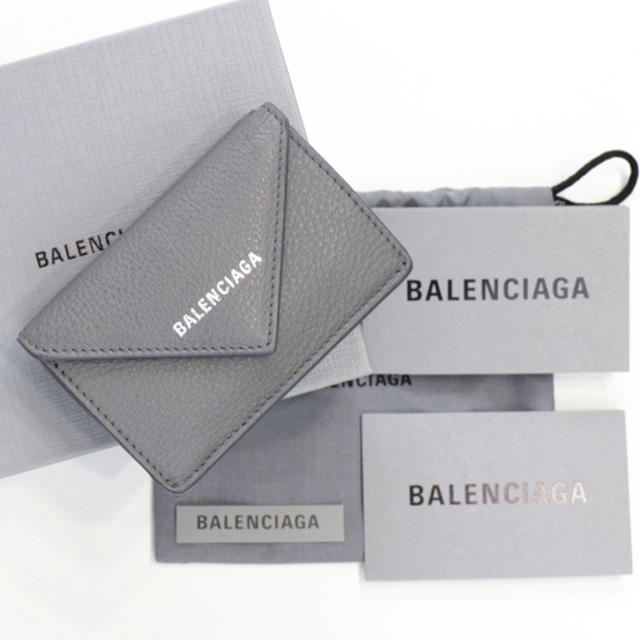 Balenciaga(バレンシアガ)の新品 バレンシアガ ミニ財布 ペーパー ミニウォレット 三つ折り 小銭入れ付き レディースのファッション小物(財布)の商品写真