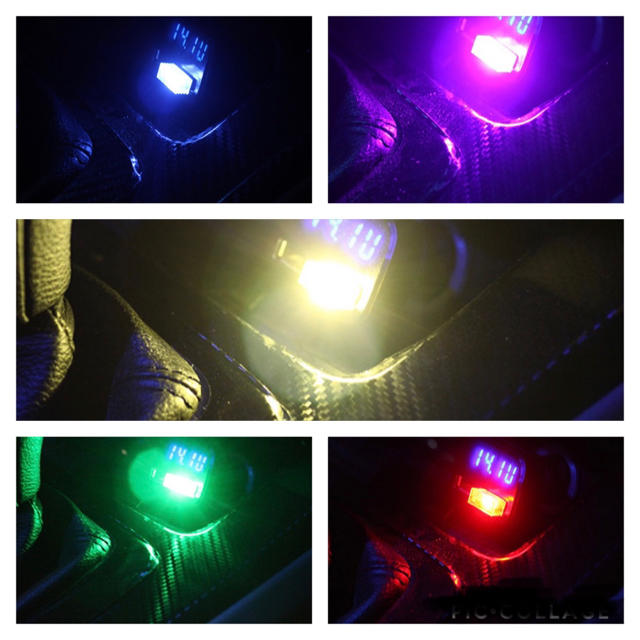 USBイルミネーションランプLED 5色セット 自動車/バイクの自動車(車内アクセサリ)の商品写真