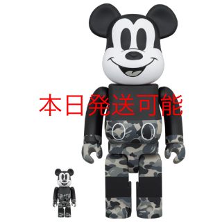 メディコムトイ(MEDICOM TOY)のBE@RBRICK BAPE®️MICKEY MOUSE 100％ & 400%(模型/プラモデル)