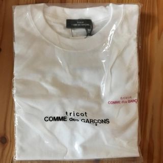 コムデギャルソン(COMME des GARCONS)のトリココムデギャルソン　ロゴTシャツ　ホワイト×ピンク(Tシャツ(半袖/袖なし))