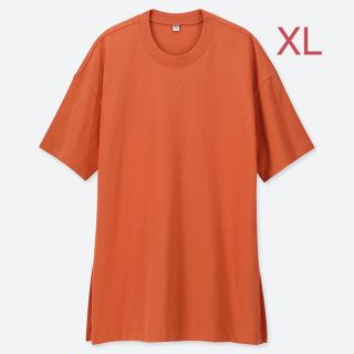 ユニクロ(UNIQLO)のユニクロ コットンオーバーサイズ チュニック XLサイズ／オレンジ 新品タグ付き(チュニック)