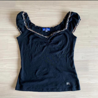 バーバリーブルーレーベル(BURBERRY BLUE LABEL)のバーバリー　黒(Tシャツ(半袖/袖なし))
