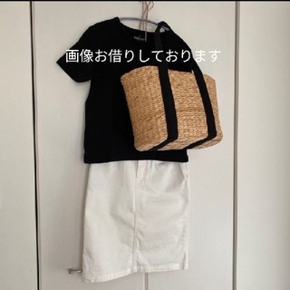 ムジルシリョウヒン(MUJI (無印良品))のホワイトデニム　スカート(ひざ丈スカート)