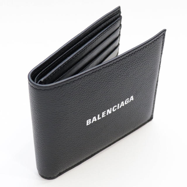 Balenciaga(バレンシアガ)のバレンシアガ キャッシュ 二つ折り財布 メンズ ロゴ ウォレット ブラック 人気 メンズのファッション小物(折り財布)の商品写真