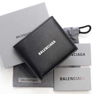 バレンシアガ(Balenciaga)のバレンシアガ キャッシュ 二つ折り財布 メンズ ロゴ ウォレット ブラック 人気(折り財布)