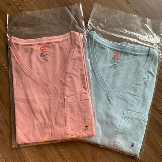 ヘインズ(Hanes)のヘインズ×moussyコラボTシャツ　vネック(Tシャツ(半袖/袖なし))