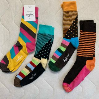 クツシタヤ(靴下屋)のhappy socks 4足セット(ソックス)