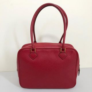 エルメス(HERMES)のHERMES エルメス プリュム ミニ ルージュビフ(ハンドバッグ)