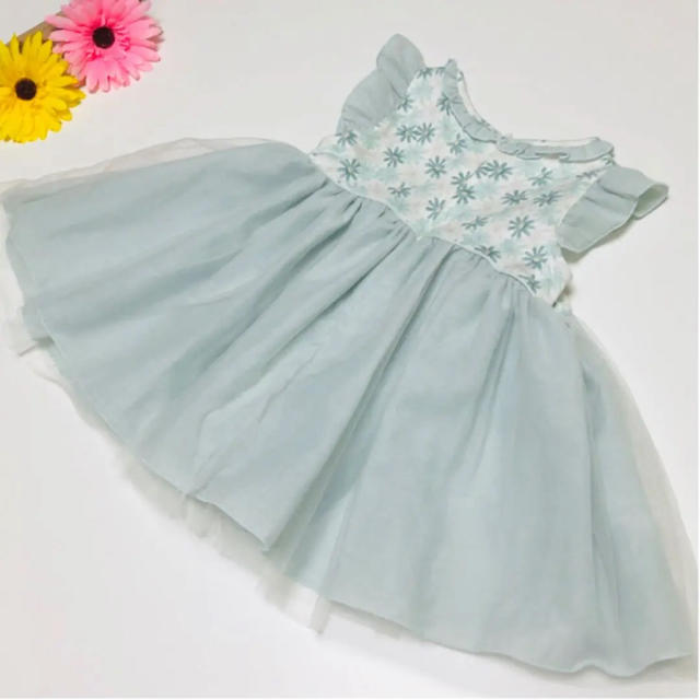 TOCCA(トッカ)の専用！トッカ　ワンピース　ミントグリーン　春　夏　 キッズ/ベビー/マタニティのベビー服(~85cm)(ワンピース)の商品写真