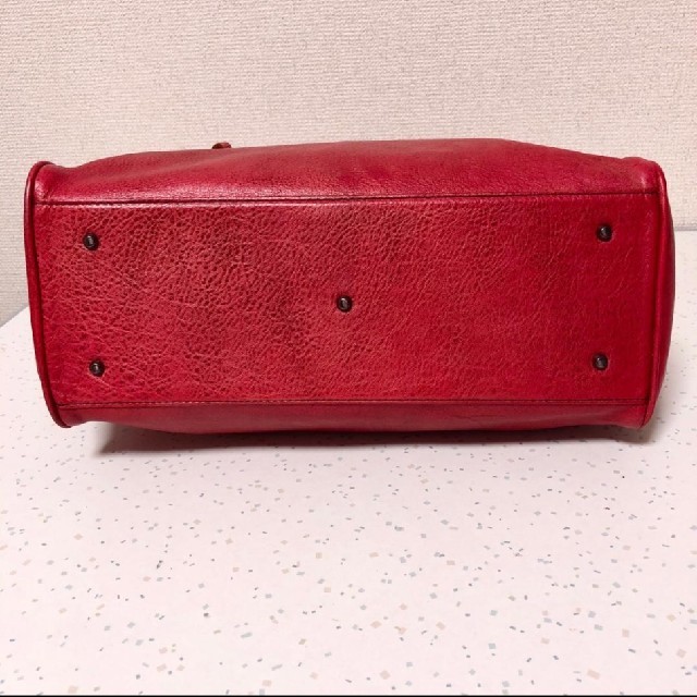 MARGARET HOWELL(マーガレットハウエル)のMARGARET HOWELL　レザーバック　トートバック　ハンドバック　赤 レディースのバッグ(トートバッグ)の商品写真