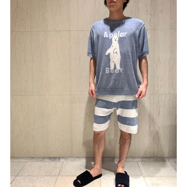 ジェラートピケ HOMME シロクマ ハーフパンツ Lサイズ