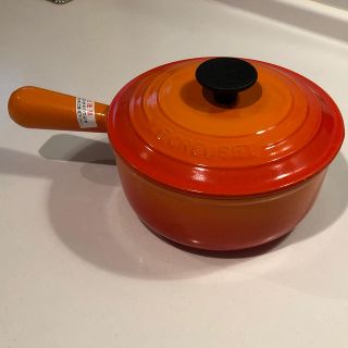 ルクルーゼ(LE CREUSET)のル・クルーゼ　片手鍋　18 オレンジ(鍋/フライパン)