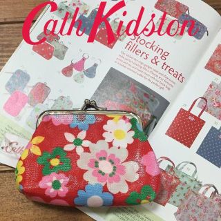 キャスキッドソン(Cath Kidston)の新品 キャスキッドソン クラスプパース がま口財布 ポップフラワーレッド(財布)