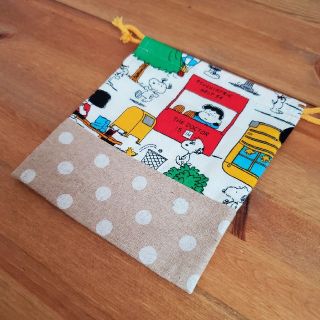 スヌーピー(SNOOPY)のハンドメイド　ナフキン袋　コップ袋　給食袋　巾着　スヌーピー　女の子(その他)