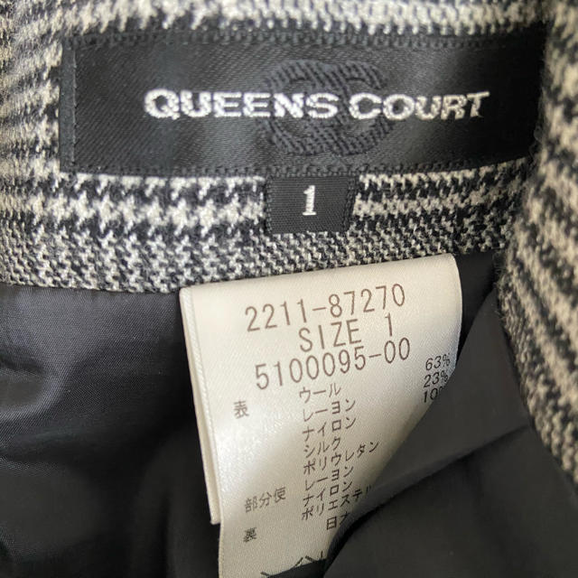 QUEENS COURT(クイーンズコート)のクイーンズコート グレンチェックスカート レディースのスカート(ひざ丈スカート)の商品写真