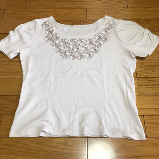 エマジェイム(EMMAJAMES)のレディース 刺繍 カットソー Tシャツ LL(Tシャツ(半袖/袖なし))