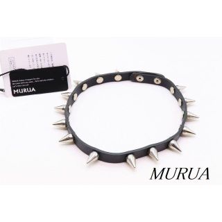 ムルーア(MURUA)の【U507】MURUA スタッズ スパイク レザー チョーカー ネックレス(ネックレス)