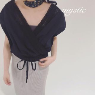 ミスティック(mystic)の新品❁﻿ミスティック　カシュクールレースブラウス(シャツ/ブラウス(半袖/袖なし))