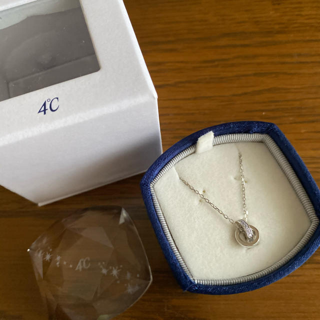 4°C ダブルループ シルバーネックレス