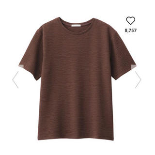 ジーユー(GU)のGU　ジャガードクールネックTシャツ(Tシャツ(半袖/袖なし))