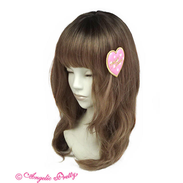 Angelic Pretty(アンジェリックプリティー)のLove Heartドットクリップ　ピンク レディースのヘアアクセサリー(バレッタ/ヘアクリップ)の商品写真