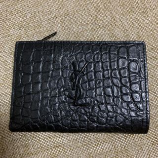 サンローラン(Saint Laurent)のSAINT LAURENT モノグラム ジップ フラグメントクラッチ 財布(折り財布)