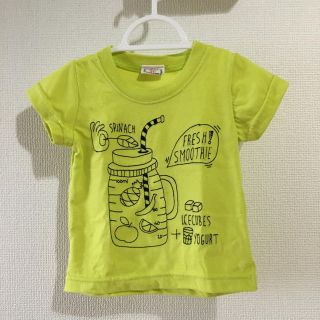 ニシマツヤ(西松屋)のベビー 刺繍入りTシャツ レモンイエロー 80(Ｔシャツ)