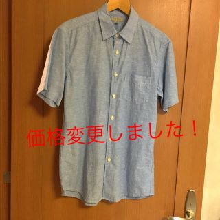 ユニクロ(UNIQLO)のUNIQLO  リネンブレンド半袖シャツ　メンズ(シャツ)