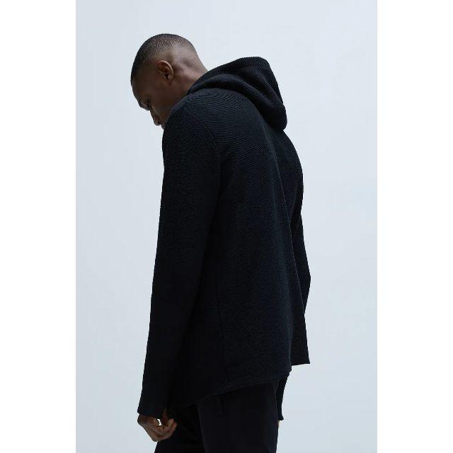 Rick Owens(リックオウエンス)の新品ZARAmanアシメントリーラッピング変形ロングフーディーＳ メンズのトップス(パーカー)の商品写真