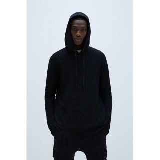 リックオウエンス(Rick Owens)の新品ZARAmanアシメントリーラッピング変形ロングフーディーＳ(パーカー)