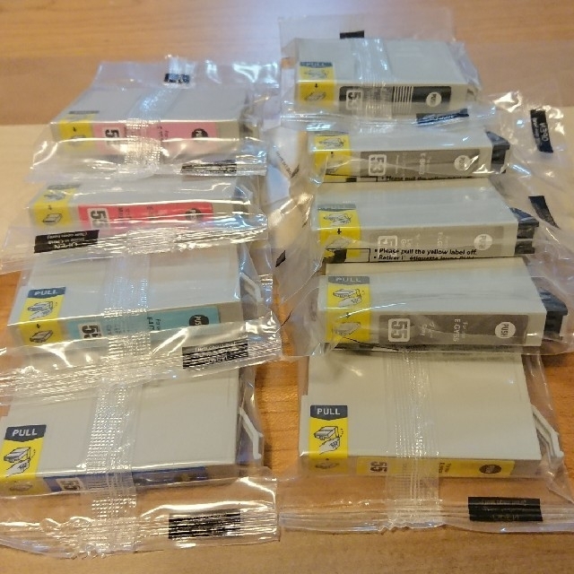 EPSON(エプソン)の値下げしました【送料込9本set】IC9-CL55汎用インクカートリッジ   インテリア/住まい/日用品のオフィス用品(その他)の商品写真