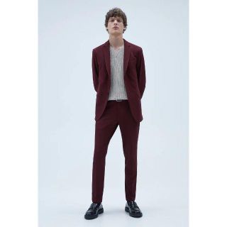 ZARA　カジュアルスーツ　ワインレッド　セットアップ